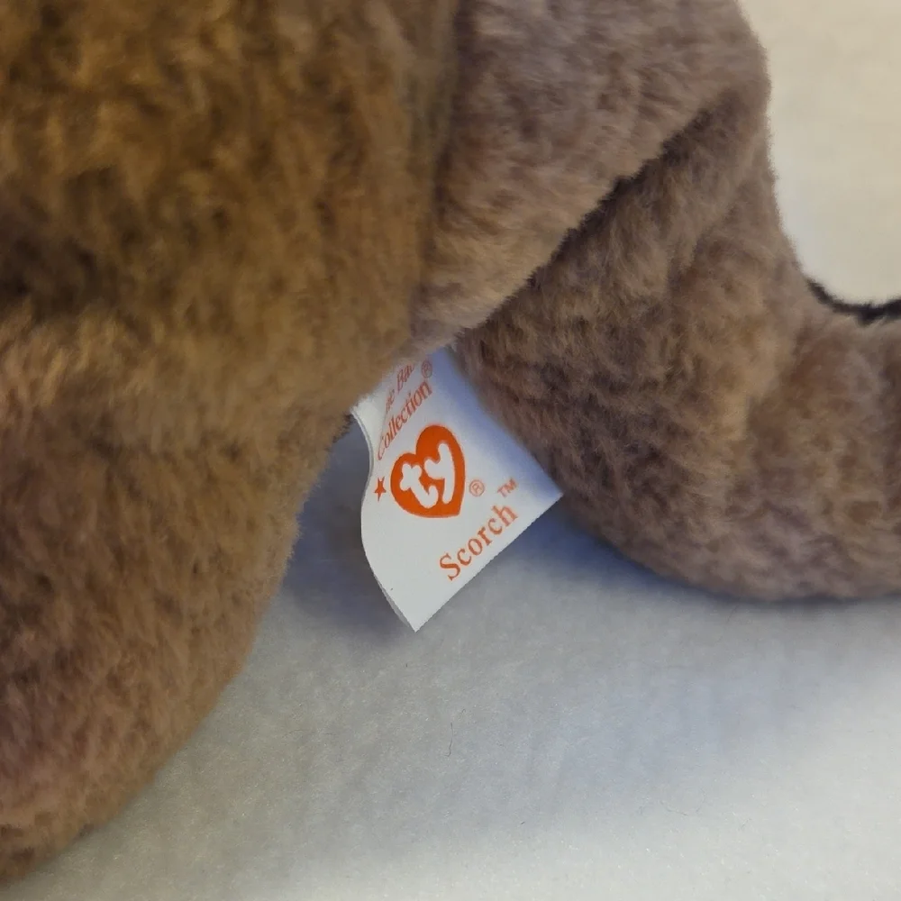 Scorch The Dragon Ty Beanie Babies Collection 1998 Purple and Tan